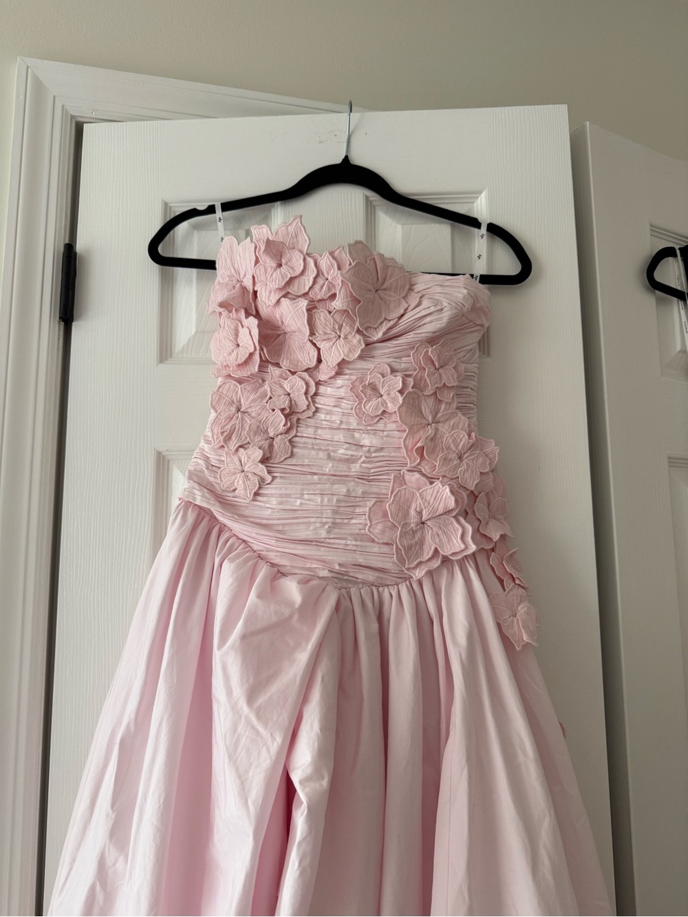 Aje Splendour Embroidered Floral Detail Strapless Gown Pastel Pink NEW with tags - Picture 4 of 14